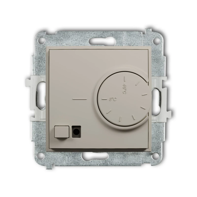 Karlik Seria Mini Mechanizm elektronicznego regulatora temperatury z czujnikiem podpodłogowym kolor taupe symbol 60MRT-1