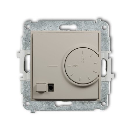 Karlik Seria Mini Mechanizm elektronicznego regulatora temperatury z czujnikiem powietrznym kolor taupe symbol 60MRT-2