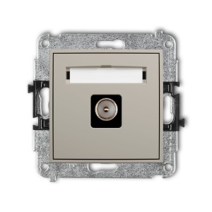 Karlik Seria Mini Mechanizm gniazda antenowego pojedynczego TV  kolor taupe symbol 60MGTV-1