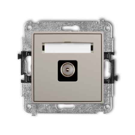 Karlik Seria Mini Mechanizm gniazda antenowego pojedynczego TV  kolor taupe symbol 60MGTV-1