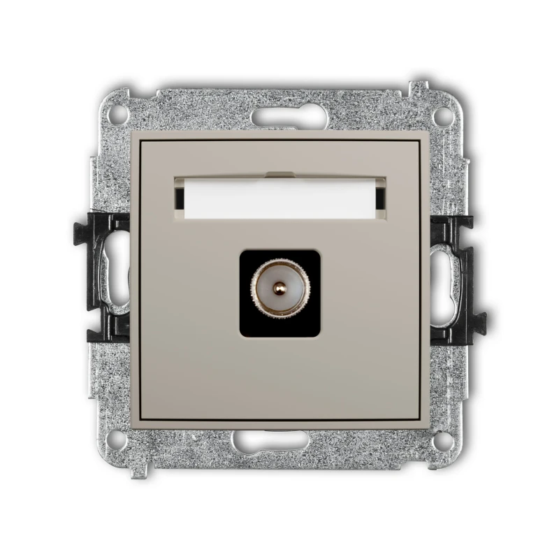 Karlik Seria Mini Mechanizm gniazda antenowego pojedynczego TV  kolor taupe symbol 60MGTV-1