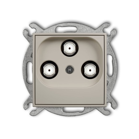 Karlik Seria Mini Mechanizm gniazda multimedialnego 3F DATA (UPC) kolor taupe symbol 60MGMU