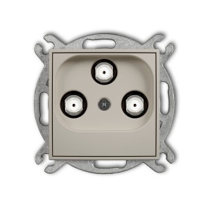 Karlik Seria Mini Mechanizm gniazda multimedialnego 3F DATA (Vectra) kolor taupe symbol 60MGMV