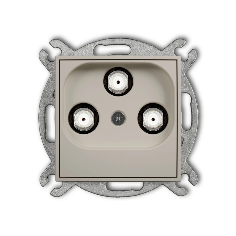 Karlik Seria Mini Mechanizm gniazda multimedialnego 3F DATA (Vectra) kolor taupe symbol 60MGMV