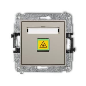 Karlik Seria Mini Mechanizm gniazda światłowodowego/optycznego pojedynczego kolor taupe symbol 60MGOP-1