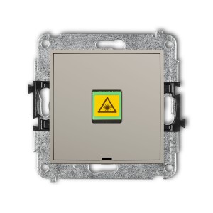 Karlik Seria Mini Mechanizm gniazda światłowodowego/optycznego pojedynczego, bez pola opisowego kolor taupe symbol 60MGOPBO-1