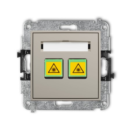 Karlik Seria Mini Mechanizm gniazda światłowodowego/optycznego podwójnego kolor taupe symbol 60MGOP-2