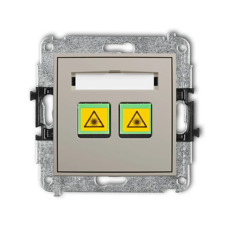 Karlik Seria Mini Mechanizm gniazda światłowodowego/optycznego podwójnego kolor taupe symbol 60MGOP-2