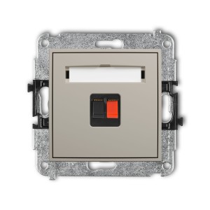 Karlik Seria Mini Mechanizm gniazda głośnikowego pojedynczego kolor taupe symbol 60MGG-1