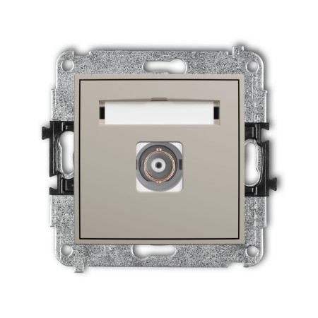 Karlik Seria Mini Mechanizm gniazda pojedynczego BNC kolor taupe symbol 60MGBNC-1
