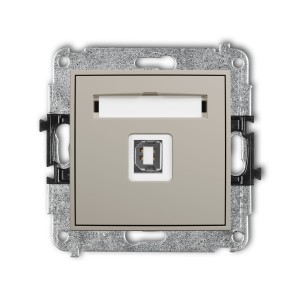 Karlik Seria Mini Mechanizm gniazda pojedynczego USB A-B 2.0 kolor taupe symbol 60MGUSB-3