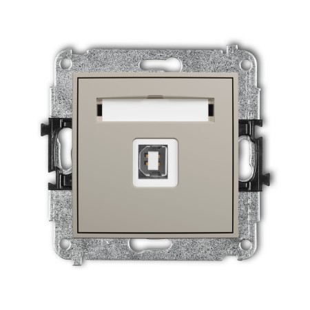 Karlik Seria Mini Mechanizm gniazda pojedynczego USB A-B 2.0 kolor taupe symbol 60MGUSB-3