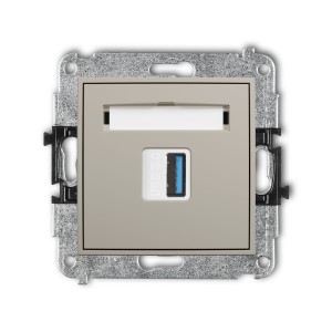 Karlik Seria Mini Mechamizm gniazda pojedynczego USB A-A 3.0 kolor taupe symbol 60MGUSB-5