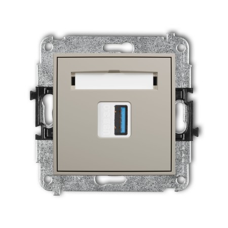 Karlik Seria Mini Mechamizm gniazda pojedynczego USB A-A 3.0 kolor taupe symbol 60MGUSB-5