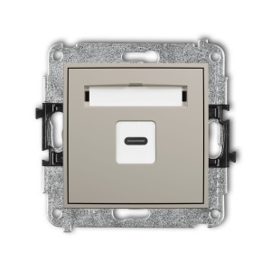 Karlik Seria Mini Mechanizm gniazda pojedynczego 1xUSB C-C kolor taupe symbol 60MGUSB-7