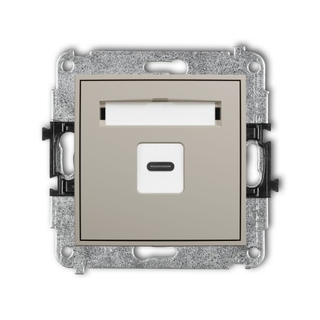 Karlik Seria Mini Mechanizm gniazda pojedynczego 1xUSB C-C kolor taupe symbol 60MGUSB-7