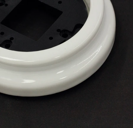Ramka podwójna okrągła do łączników i gniazd natynkowych 'Retro ceramic' - biała TG-RCS-002RW