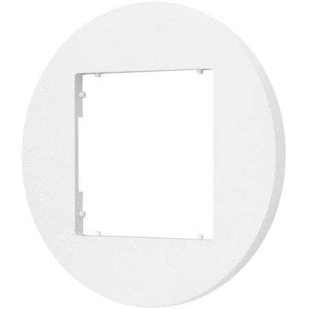Gniazdo hermetyczne z ramką okrągłą seria MINI kolor biały mat