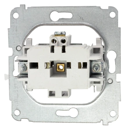 Dwa gniazda pojedyncze z ramką okrągłą seria MINI kolor biały mat