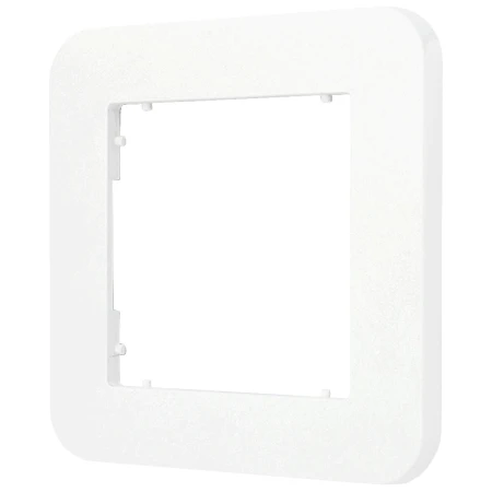 Gniazdo podwójne z ramką zaokrągloną seria MINI kolor biały mat