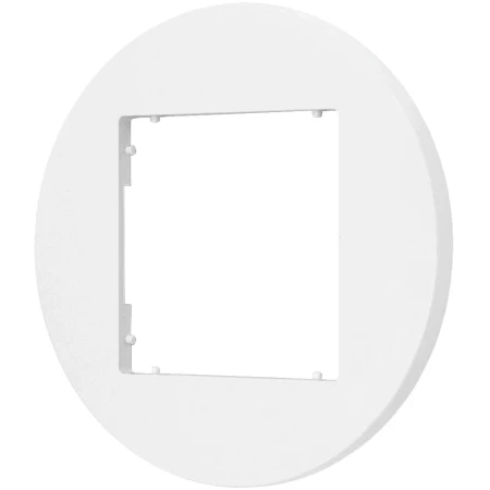 Gniazdo pojedyncze z ramką okrągłą seria MINI kolor biały mat/złoty