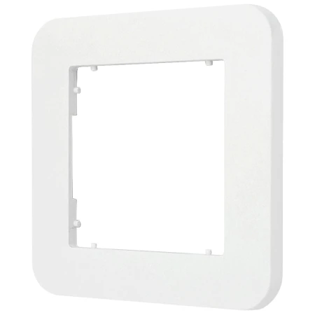 Gniazdo podwójne z ramką zaokrągloną seria MINI kolor biały mat/złoty