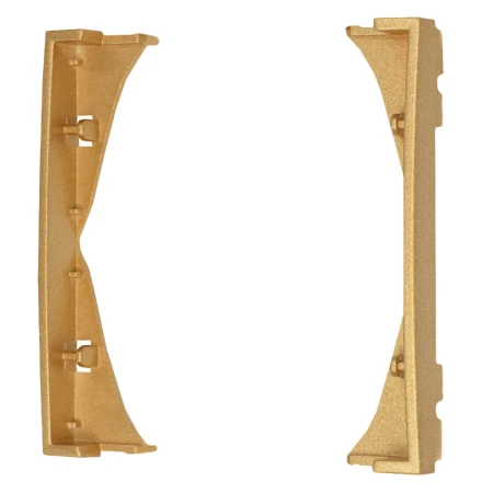 Gniazdo podwójne z ramką prostą seria MINI kolor biały mat/złoty