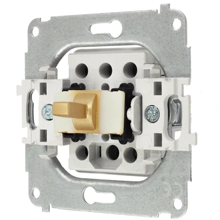 Włącznik pojedynczy i podwójny w stylu USA ramka zaokrąglona seria Mini kolor złoty