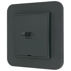Włącznik pojedynczy w stylu USA ramka zaokrąglona seria Mini kolor grafitowy mat