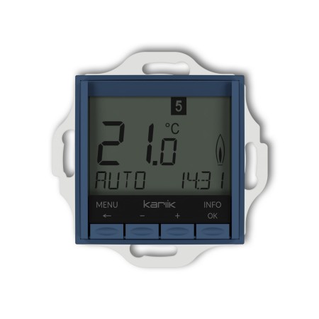 Karlik seria Mini Mechanizm uniwersalnego elektronicznego tygodniowego regulatora temperatury (podświetlenie niebieskie) 64MRT-3.2