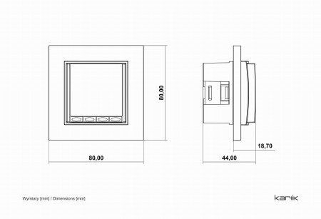 Karlik seria Mini Mechanizm uniwersalnego elektronicznego tygodniowego regulatora temperatury (podświetlenie niebieskie) 64MRT-3.2