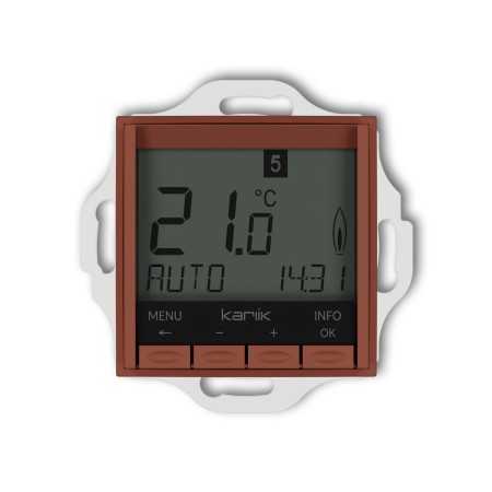 Karlik seria Mini Mechanizm uniwersalnego elektronicznego tygodniowego regulatora temperatury (podświetlenie niebieskie) 63MRT-3.2