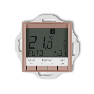 Karlik seria Mini Mechanizm uniwersalnego elektronicznego tygodniowego regulatora temperatury (podświetlenie niebieskie) 62MRT-3.2
