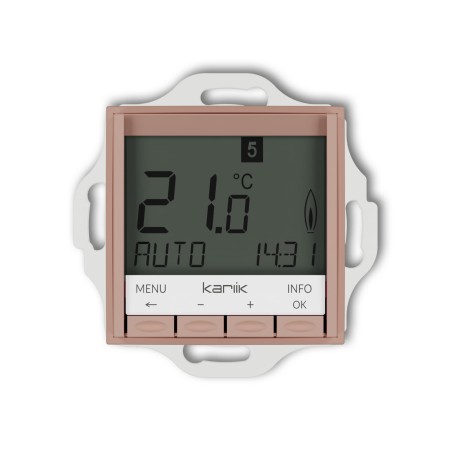 Karlik seria Mini Mechanizm uniwersalnego elektronicznego tygodniowego regulatora temperatury (podświetlenie białe) 62MRT-3.1