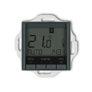 Karlik seria Mini Mechanizm uniwersalnego elektronicznego tygodniowego regulatora temperatury (podświetlenie niebieskie) 28MRT-3.2