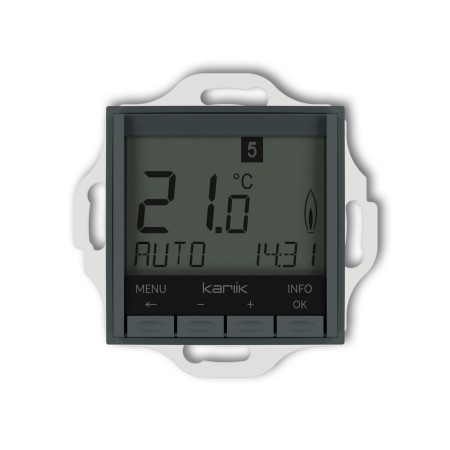 Karlik seria Mini Mechanizm uniwersalnego elektronicznego tygodniowego regulatora temperatury (podświetlenie niebieskie) 28MRT-3.2