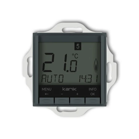 Karlik seria Mini Mechanizm uniwersalnego elektronicznego tygodniowego regulatora temperatury (podświetlenie białe) 28MRT-3.1