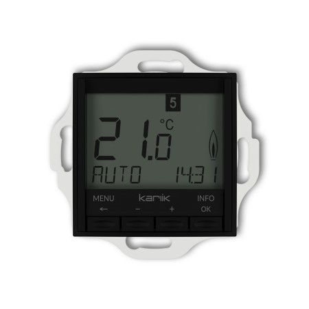 Karlik seria Mini Mechanizm uniwersalnego elektronicznego tygodniowego regulatora temperatury (podświetlenie białe) 12MRT-3.1