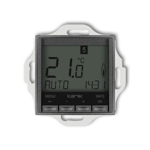 Karlik seria Mini Mechanizm uniwersalnego elektronicznego tygodniowego regulatora temperatury (podświetlenie niebieskie) 11MRT-3.2