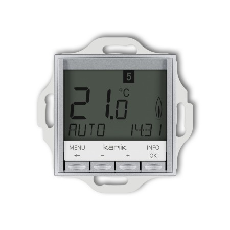 Karlik seria Mini Mechanizm uniwersalnego elektronicznego tygodniowego regulatora temperatury (podświetlenie niebieskie) 7MRT-3.2