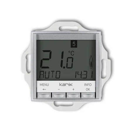 Karlik seria Mini Mechanizm uniwersalnego elektronicznego tygodniowego regulatora temperatury (podświetlenie białe) 7MRT-3.1