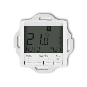 Karlik seria Mini Mechanizm uniwersalnego elektronicznego tygodniowego regulatora temperatury (podświetlenie niebieskie) MRT-3.2