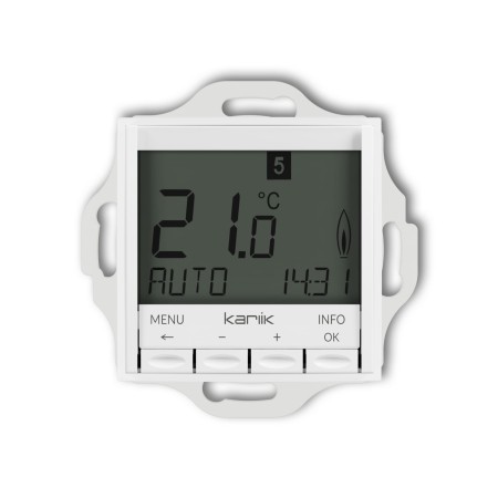 Karlik seria Mini Mechanizm uniwersalnego elektronicznego tygodniowego regulatora temperatury (podświetlenie białe) MRT-3.1
