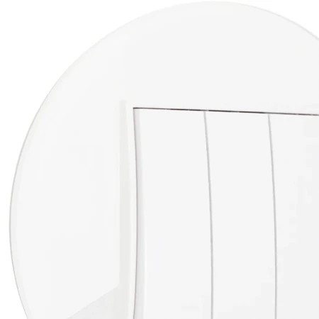 Włącznik potrójny z ramką okrągłą efekt szkła seria ICON kolor biały