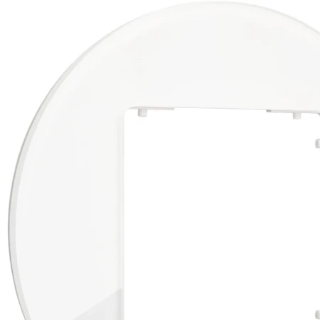 Włącznik schodowy w stylu USA ramka okrągła efekt szkła seria ICON kolor biały