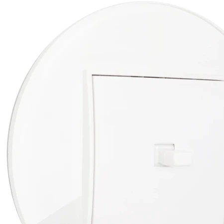 Włącznik krzyżowy w stylu USA ramka okrągła efekt szkła seria ICON kolor biały