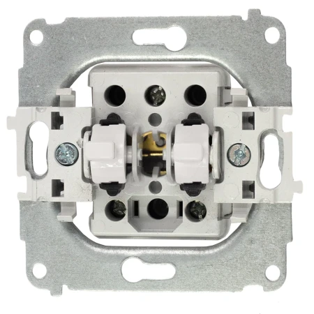 Włącznik roletowy w stylu USA ramka okrągła efekt szkła seria ICON kolor biały