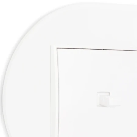 Dwa włączniki pojedyncze w stylu USA ramka okrągła efekt szkła seria ICON kolor biały