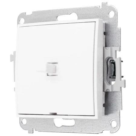 Włącznik pojedynczy i podwójny w stylu USA ramka okrągła efekt szkła seria ICON kolor biały