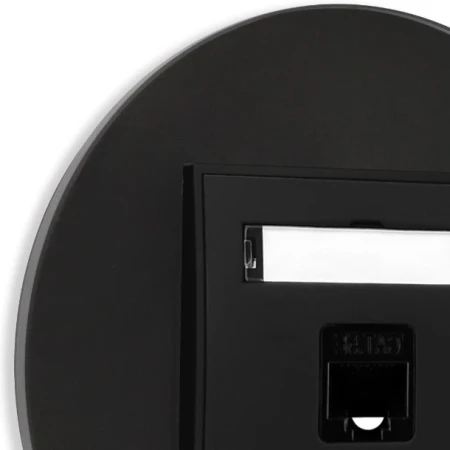 Gniazdo internetowe rj45 1x z ramką okrągłą efekt szkła seria ICON kolor czarny